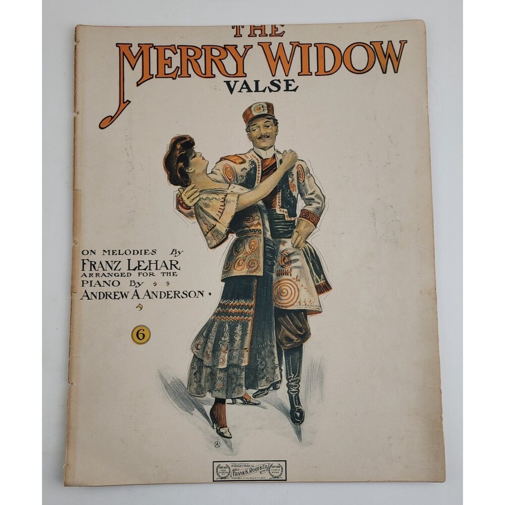 The Merry Widow Sheet Music 'Silly Cavalier' Antique 1900s Edwardian Franz Lehar